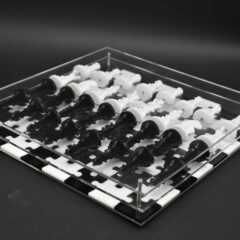 échiquier personnalisé en plexiglass option de personnalisation