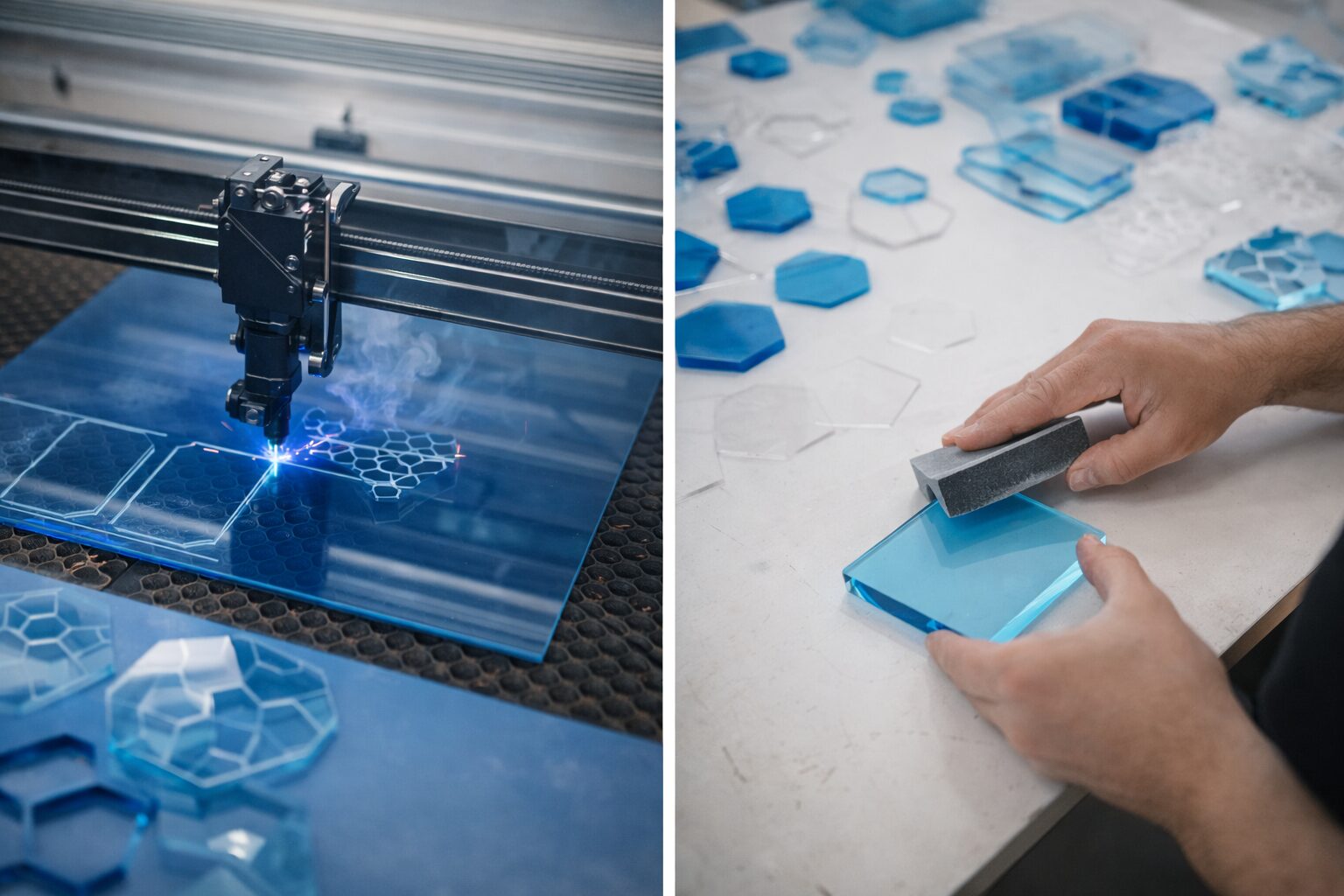 Usinage CNC de pièces en plexiglas sur mesure