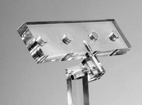 Support magnétique en plexiglas transparent avec fixation par aimants et articulation réglable